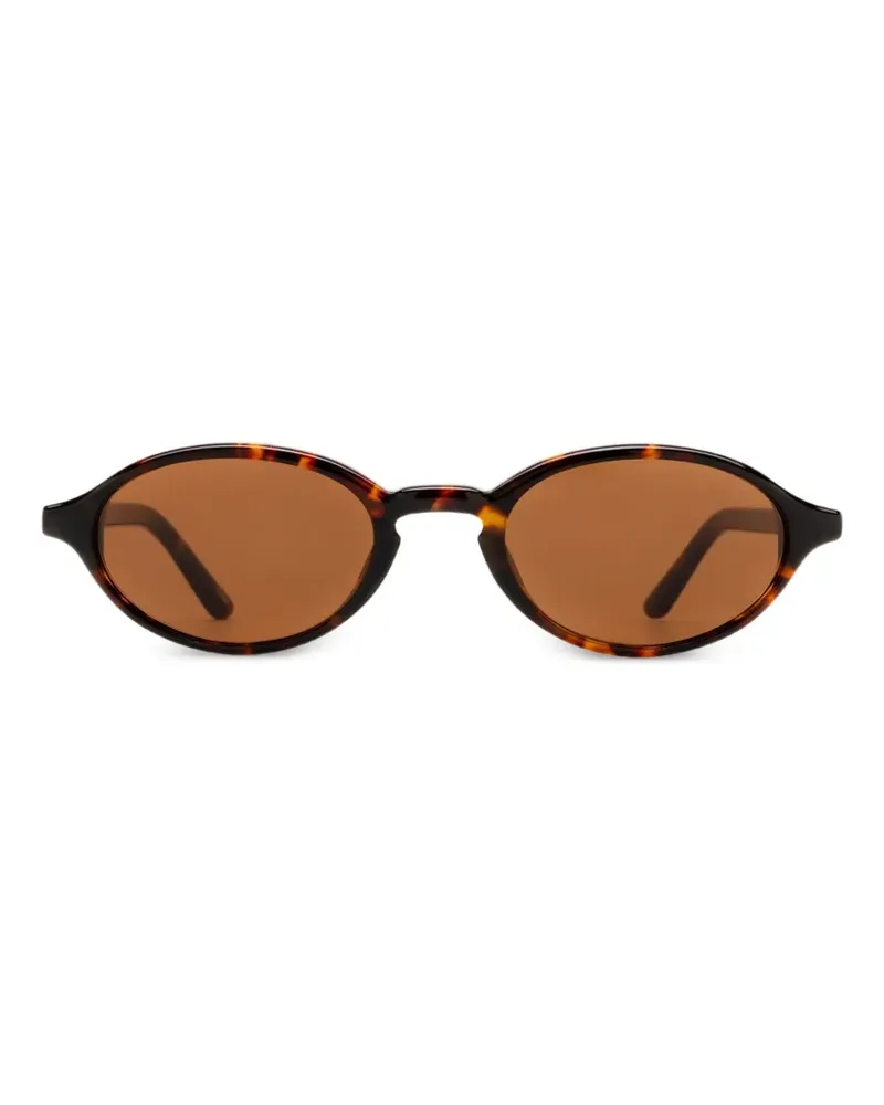 CHIMI Lex tortoise-effect oval-frame sunglasses - Braun Braun