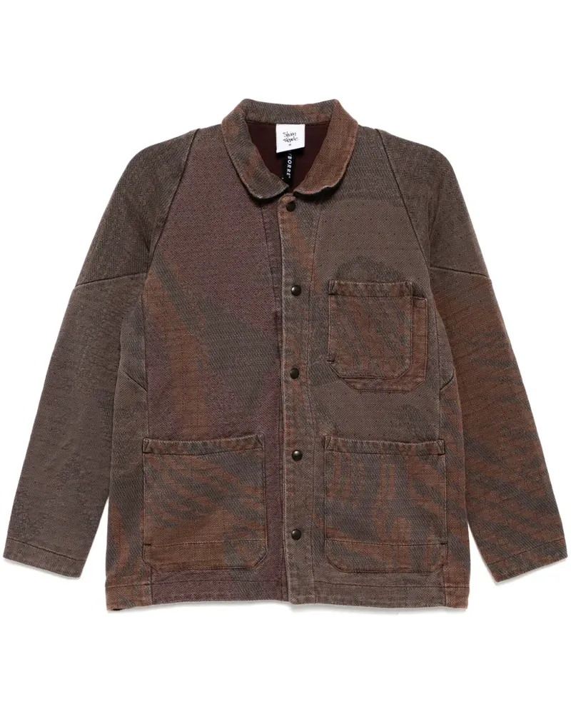 Stain Shade Hemdjacke mit Knopfleiste Braun