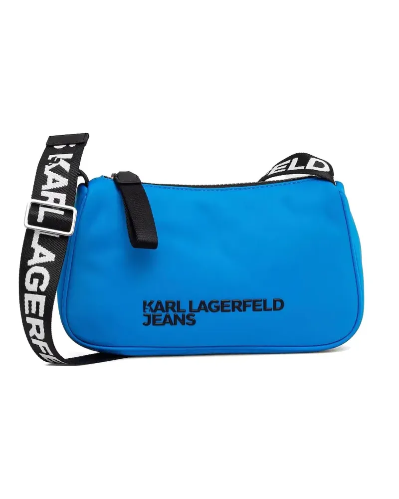 Karl Lagerfeld Schultertasche mit Logo-Riemen - Blau Blau