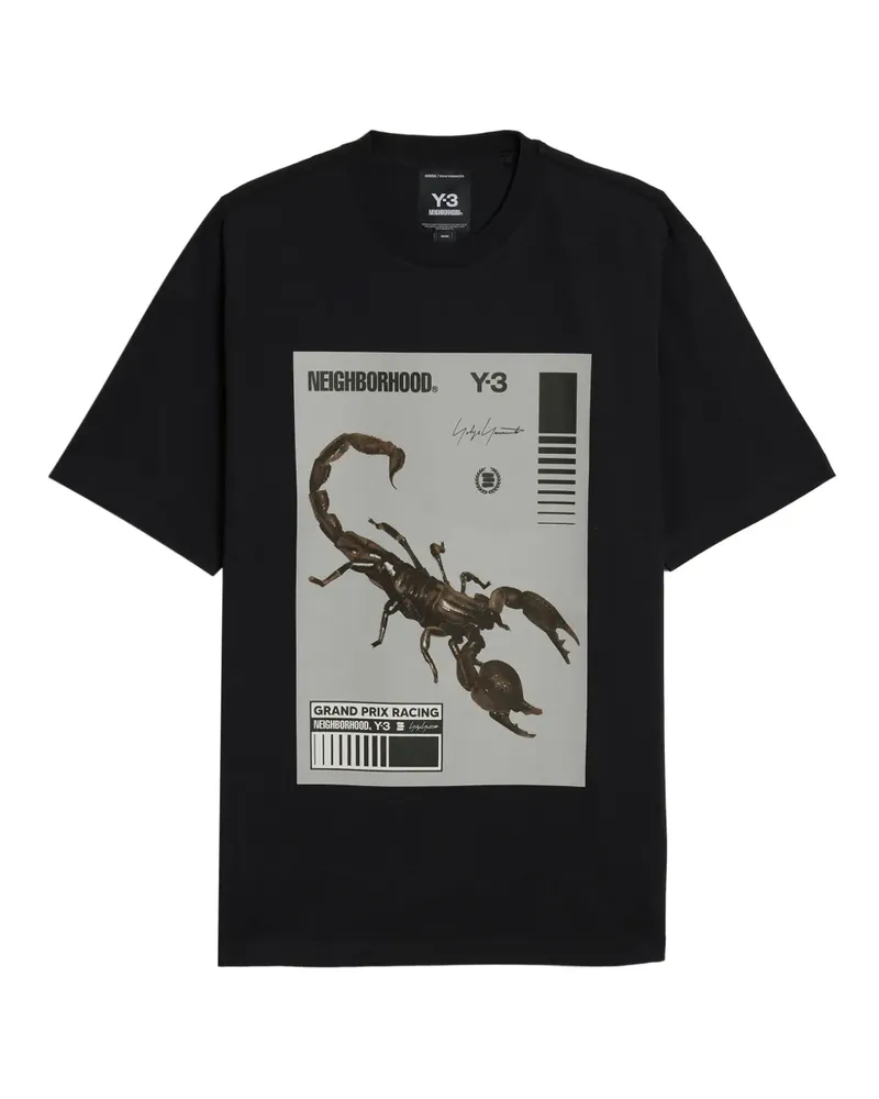 Y-3 x Neighborhood T-Shirt mit grafischem Print - Schwarz Schwarz