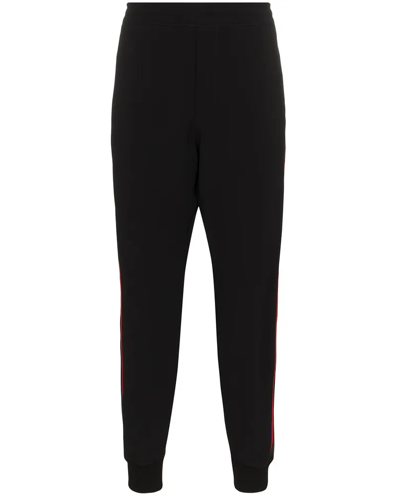 Alexander McQueen Jogginghose mit Logo-Streifen - Schwarz Schwarz