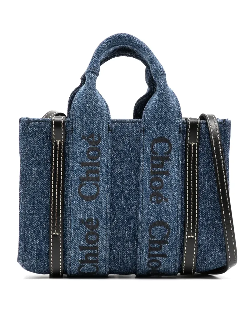 Chloé Mini Woody Handtasche - Blau Blau