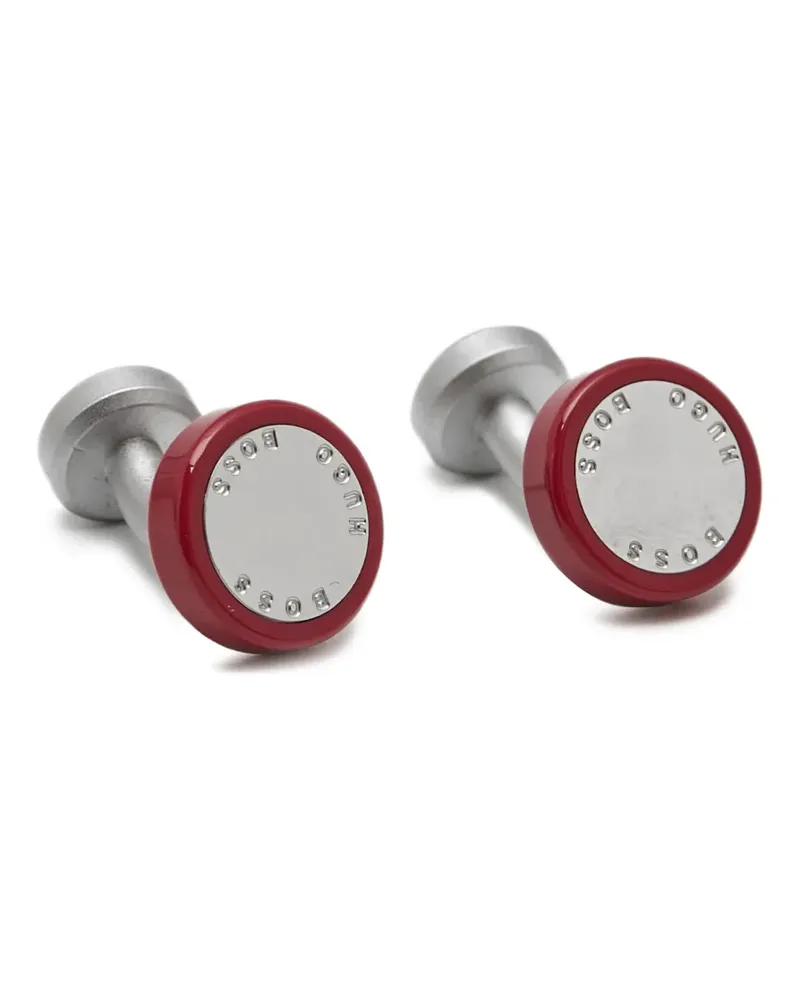 HUGO BOSS Manschettenknöpfe mit Logo-Gravur - Silber Silber