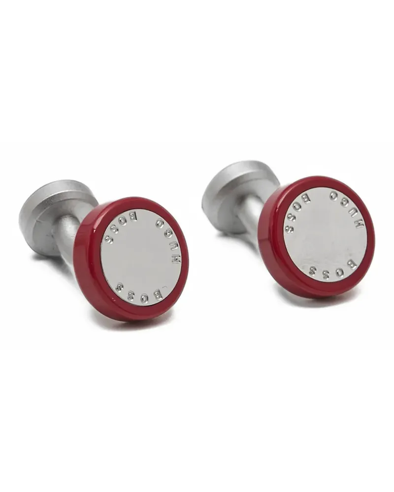 HUGO BOSS Manschettenknöpfe mit Logo-Gravur - Silber Silber