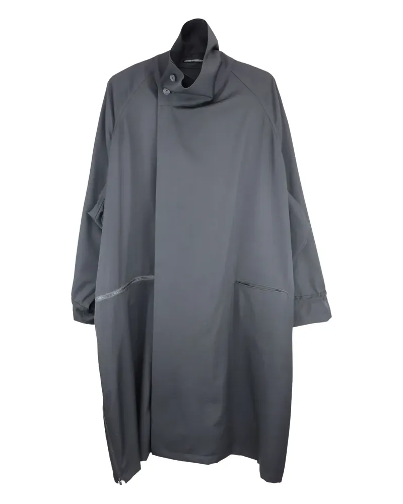Yohji Yamamoto Mantel mit Stehkragen - Grau Grau