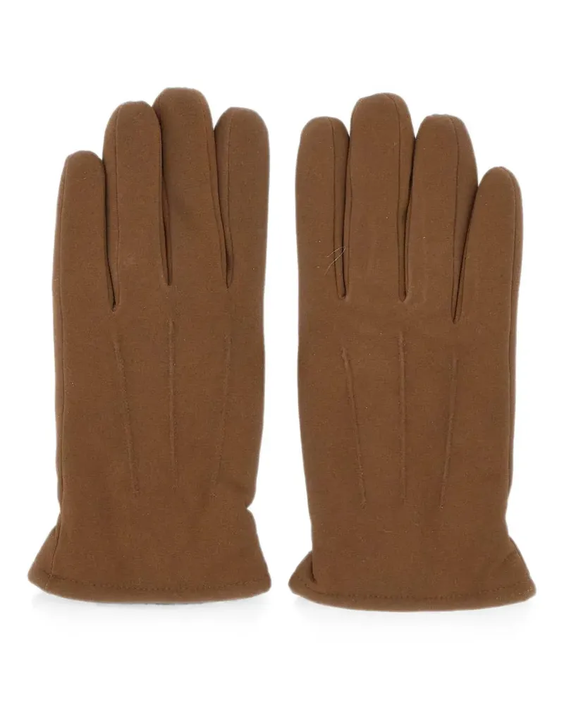 Gianni Chiarini shearling-lined suede gloves - Braun Braun