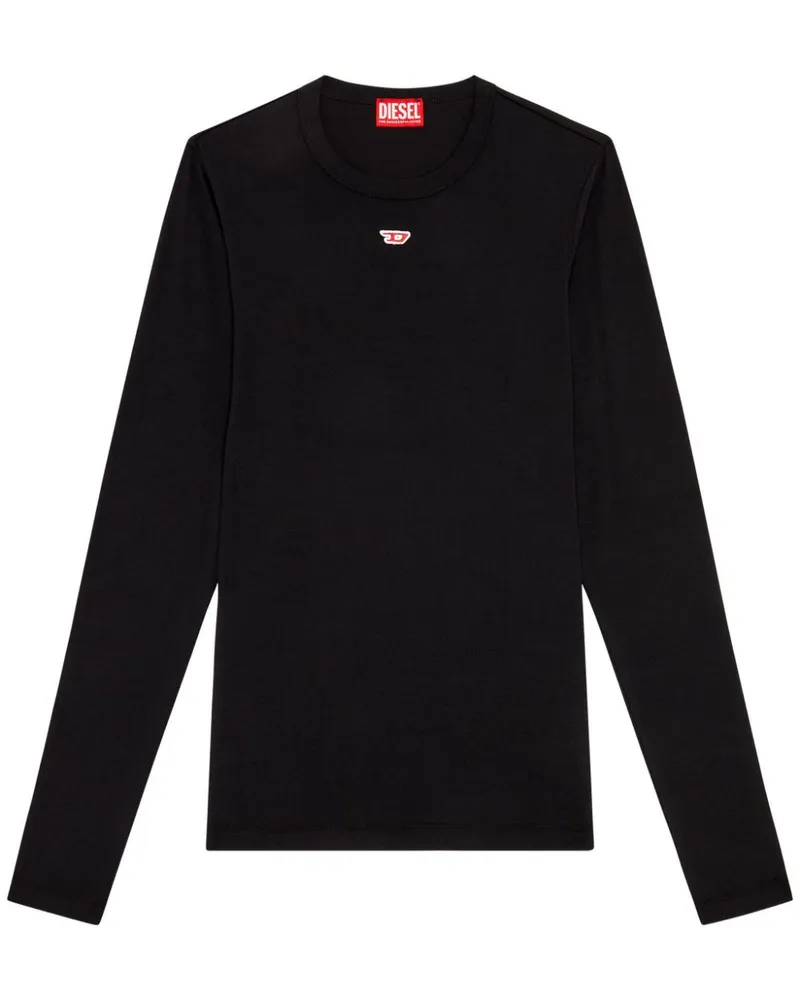Diesel D-Ribber Langarmshirt - Schwarz Schwarz