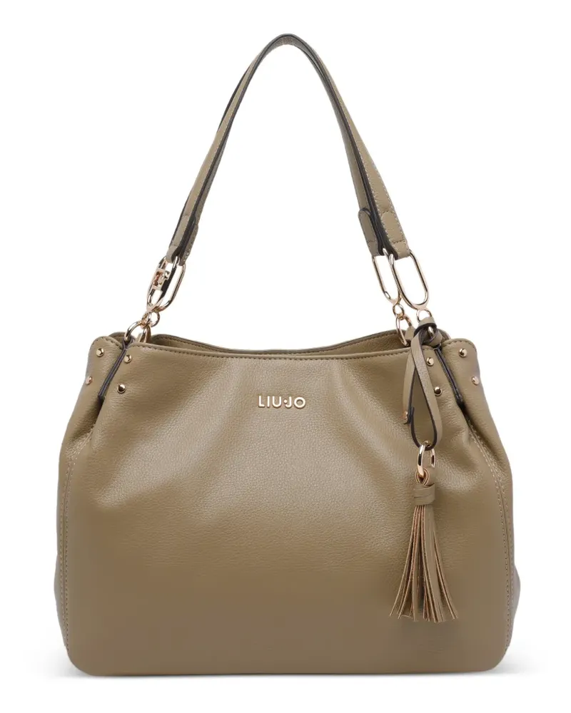 Liu Jo Schultertasche mit Logo-Schild - Grün Grün