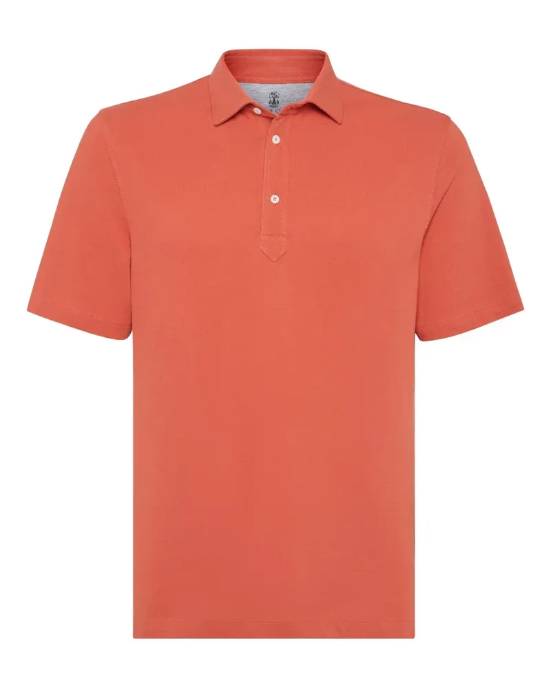 Brunello Cucinelli Klassisches Poloshirt - Orange Orange