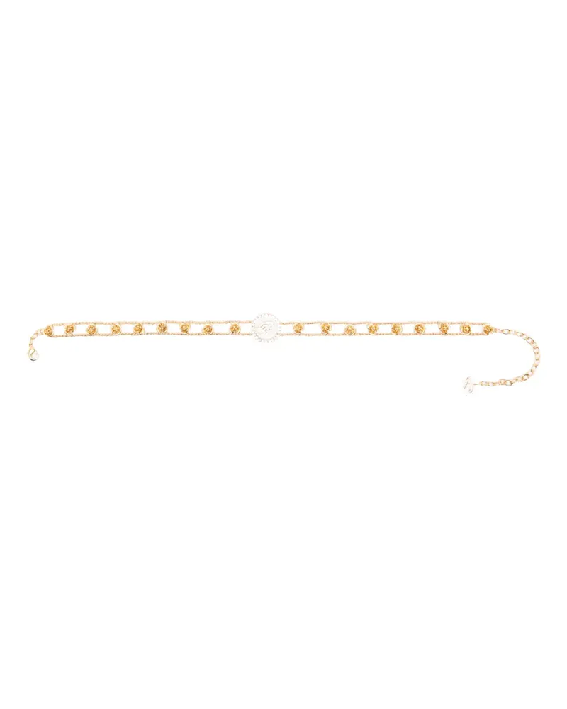 Blumarine Choker mit Rosendetail - Gold Gold