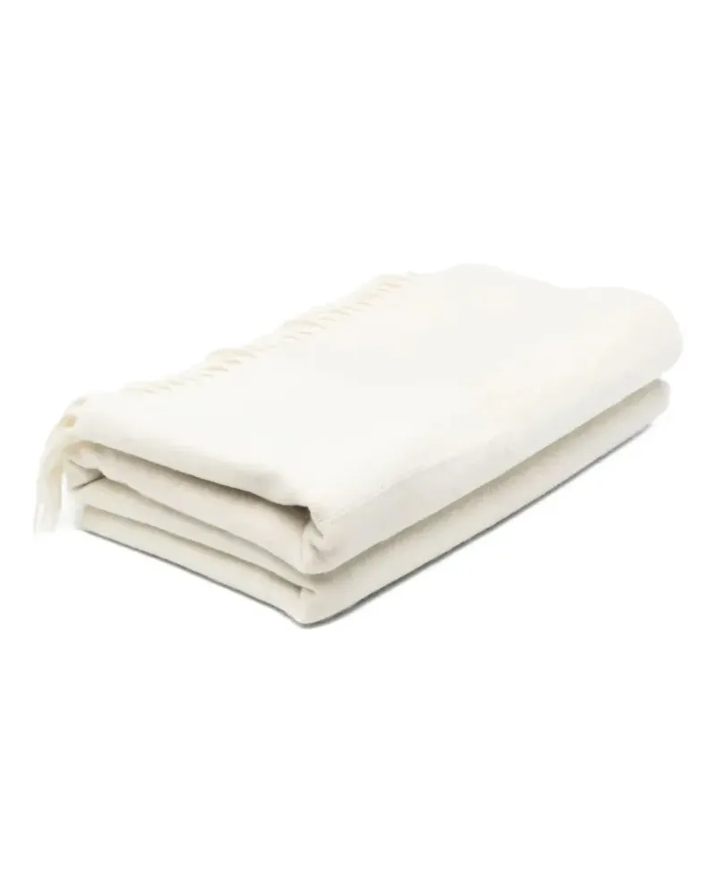 alonpi cashmere fringed blanket - Nude Nude