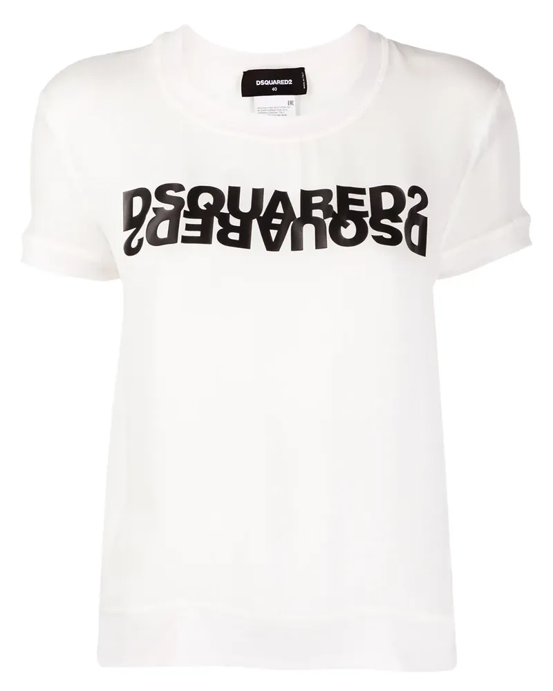 Dsquared2 Oberteil mit Logo - Weiß Weiß