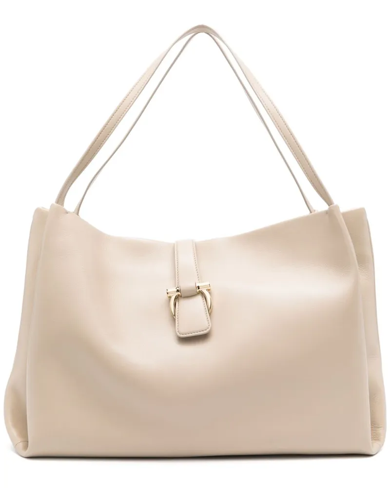 Ferragamo Handtasche mit Gancini-Verschluss - Nude Nude