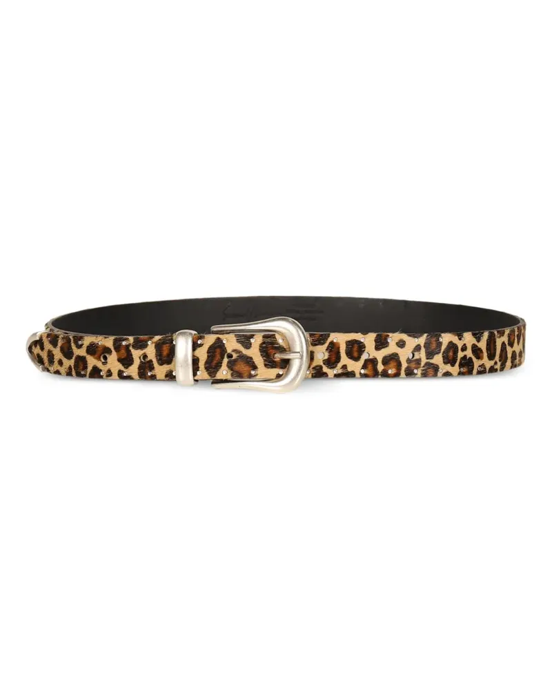 Second/Layer The Doc Gürtel mit Leopardenprint - Nude Nude