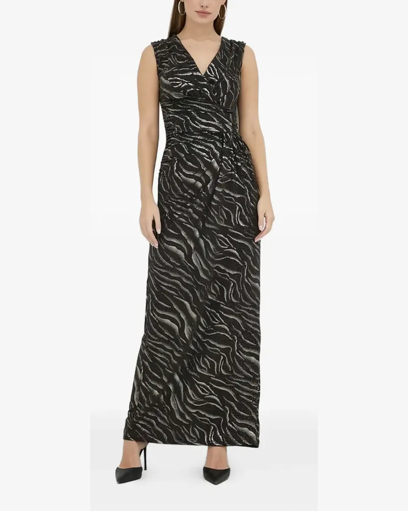 Morgan V-neck maxi dress - Schwarz Schwarz