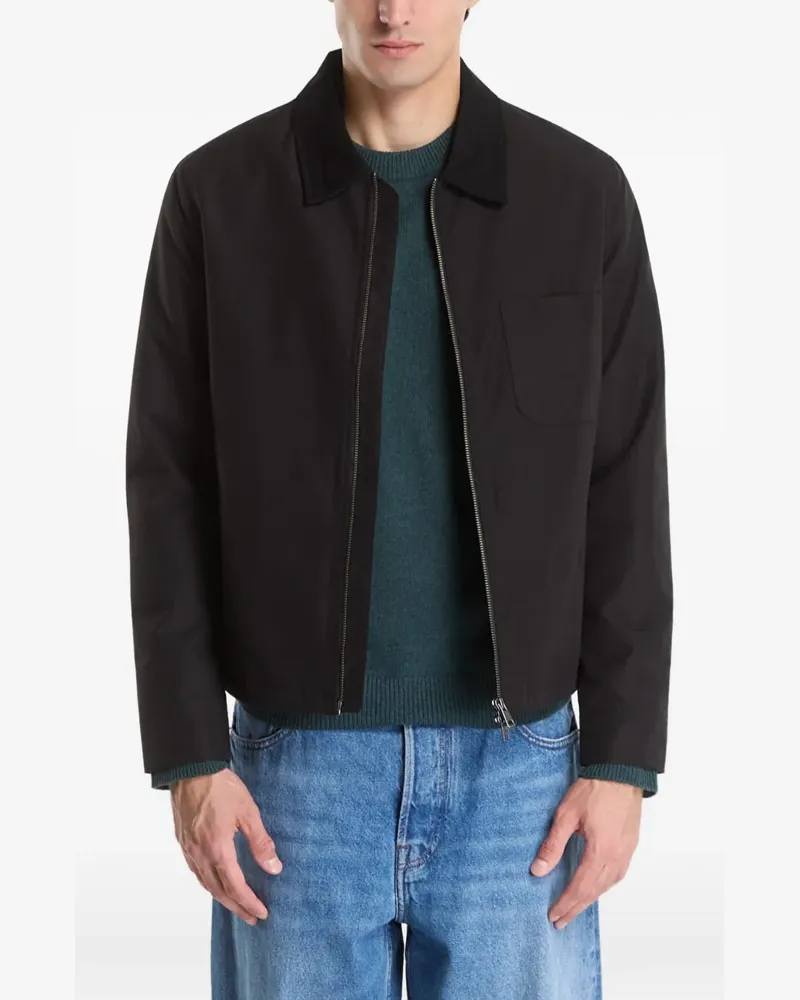 Samsøe & Samsøe Sarobin P zip-up chest-pocket jacket - Schwarz Schwarz