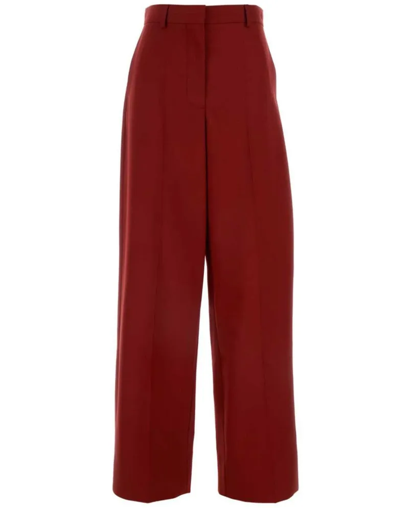 Stella McCartney Plissierte Palazzohose Rot