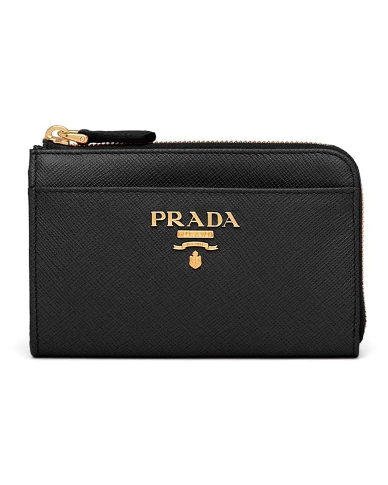 Prada Portemonnaie aus Leder - Schwarz Schwarz