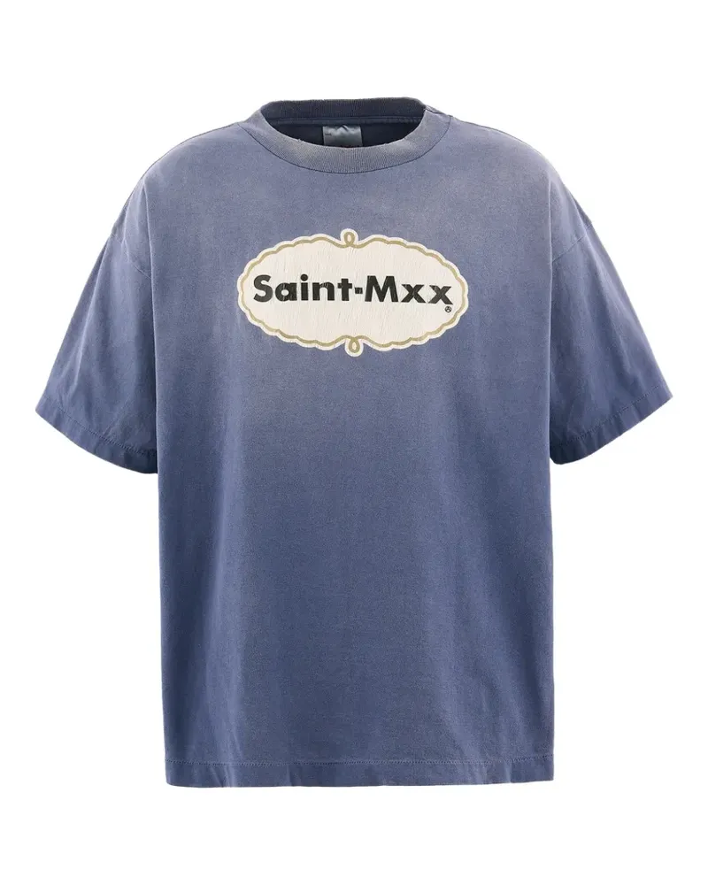 SAINT MXXXXXX T-Shirt mit Logo-Print - Blau Blau