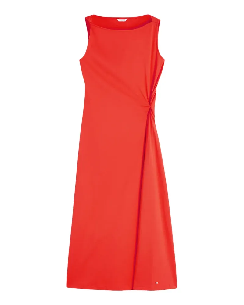 Tommy Hilfiger twist-detail boat-neck midi dress - Rot Rot