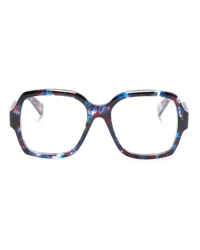 Chloé Eckige Sonnenbrille mit Logo - Blau Blau