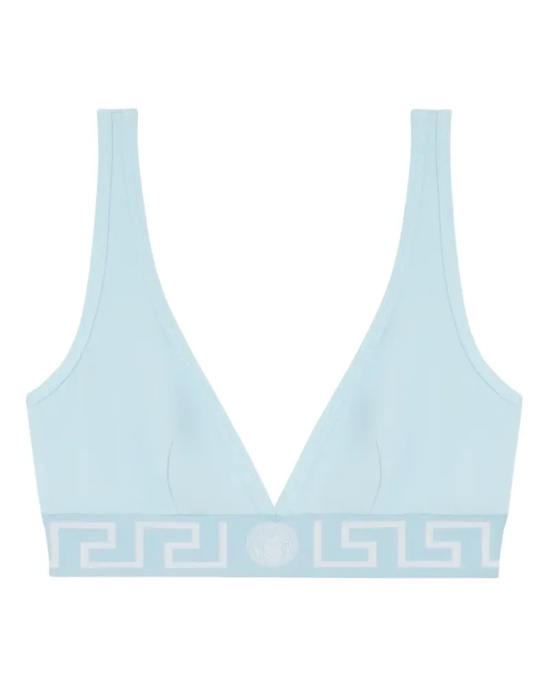 Versace Triangel-BH mit Greca-Borte - Blau Blau