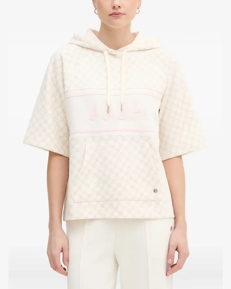 JOOP! Cornflower Hoodie mit Monogramm und Logo-Stickerei - Nude Nude