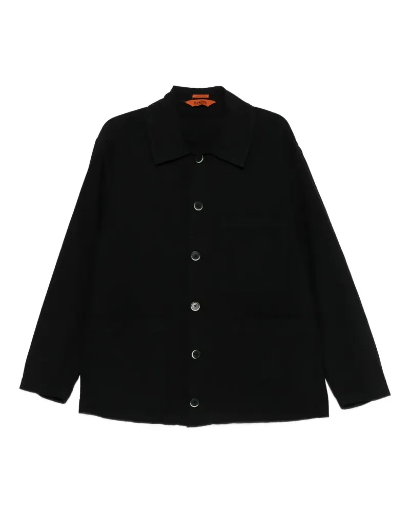 BARENA patch-pocket button overshirt - Schwarz Schwarz