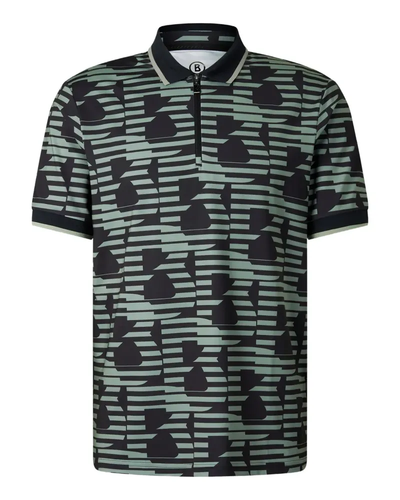 Bogner Valentin Poloshirt mit Logo-Print und Reißverschluss - Grün Grün