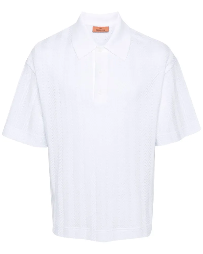 Missoni Poloshirt mit Zickzackmuster - Weiß Weiß
