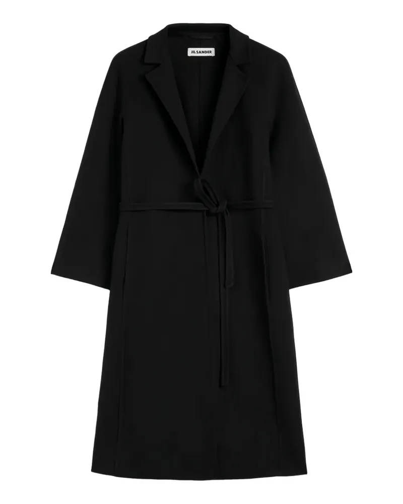 Jil Sander Mantel mit Gürtel - Schwarz Schwarz