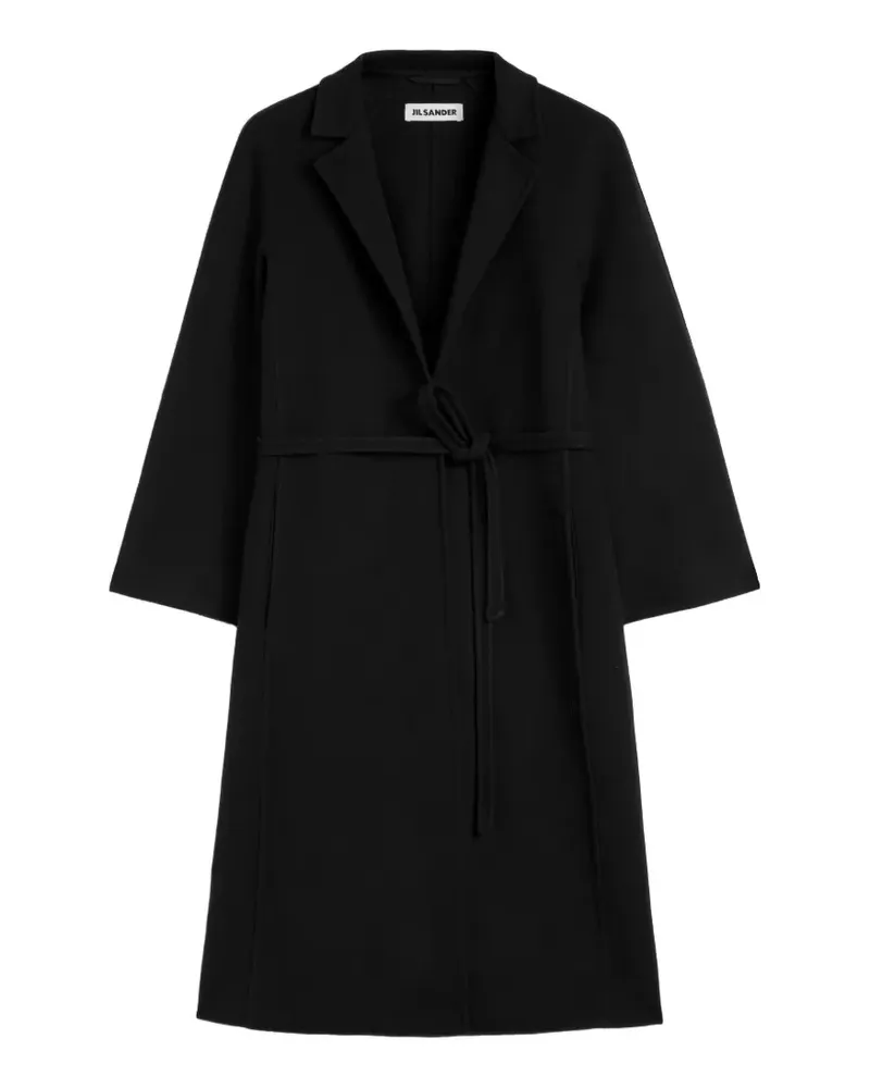 Jil Sander Mantel mit Gürtel - Schwarz Schwarz