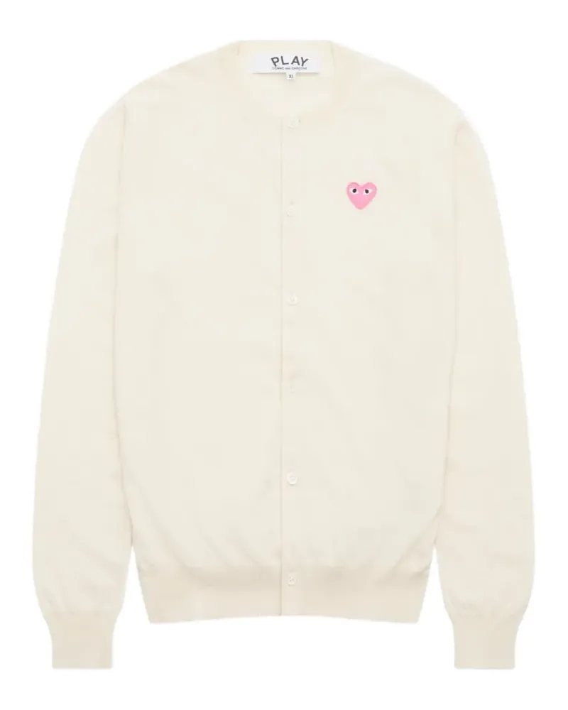 Comme des Garçons Cardigan mit Herz-Patch - Weiß Weiß