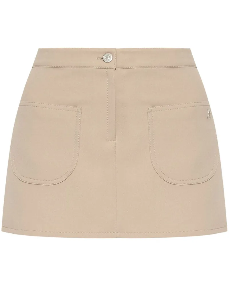 Courrèges Minirock mit Logo-Applikation - Nude Nude