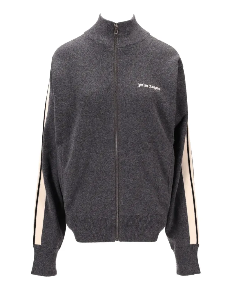 Palm Angels Sportjacke mit Logo-Streifen - Grau Grau