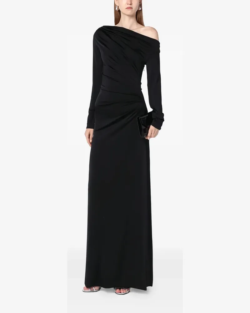 Victoria Beckham Drapiertes Maxikleid - Schwarz Schwarz