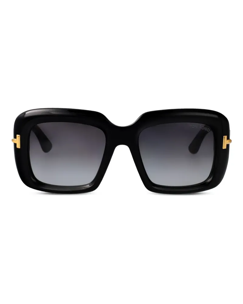 Tom Ford Icon Sonnenbrille mit eckigem Gestell - Schwarz Schwarz