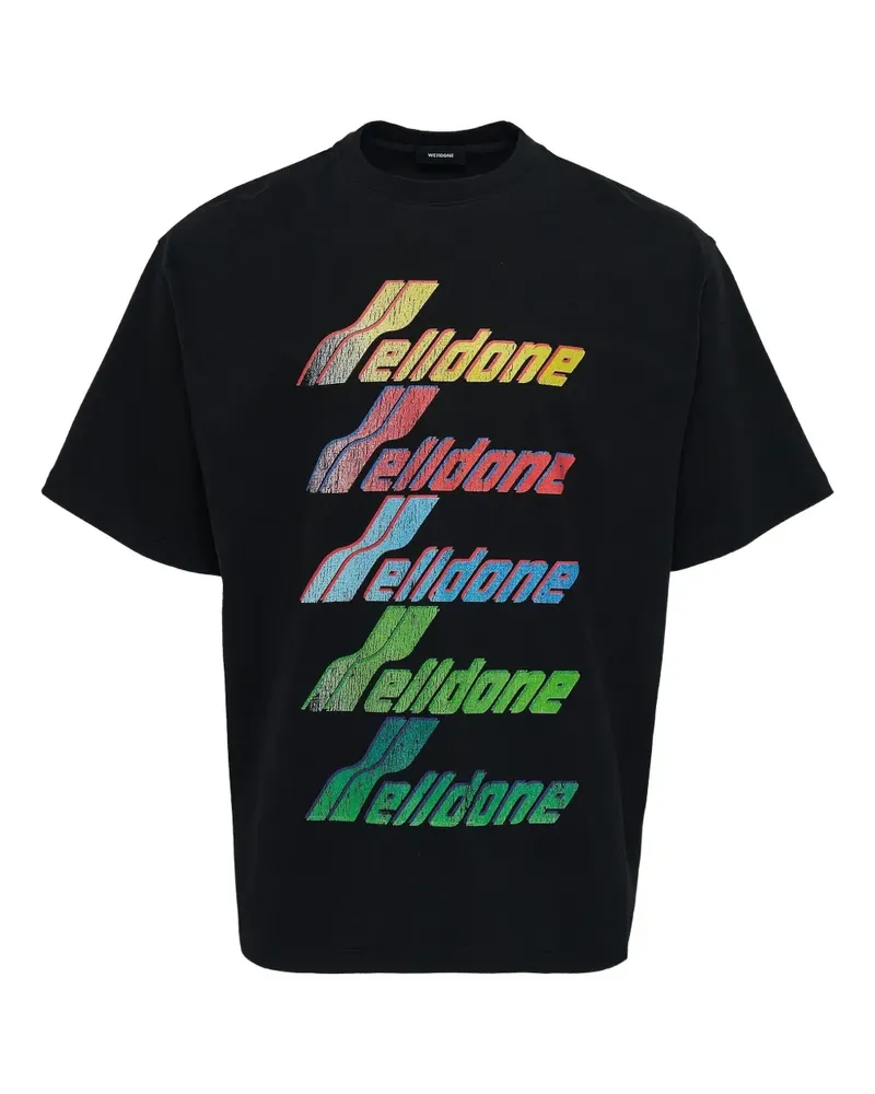 WE 11 DONE rainbow-logo T-shirt - Schwarz Schwarz