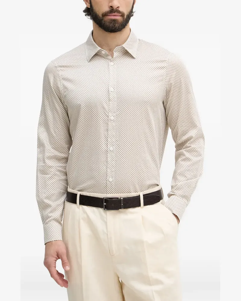 Armani Exchange check-print long-sleeve shirt - Nude Nude