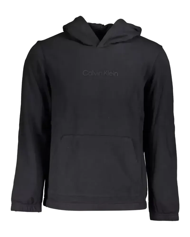 Calvin Klein logo-embroidered hoodie - Schwarz Schwarz