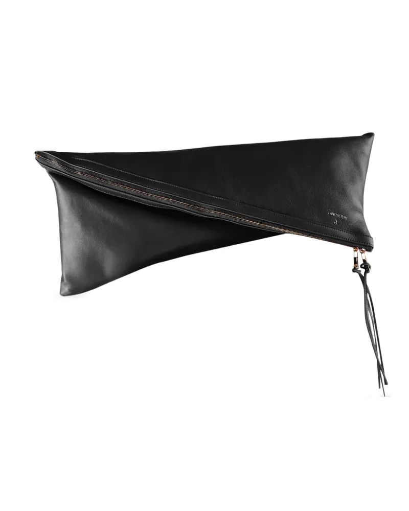 Patrizia Pepe Asymmetrische Vedo Non Vedo Clutch - Schwarz Schwarz