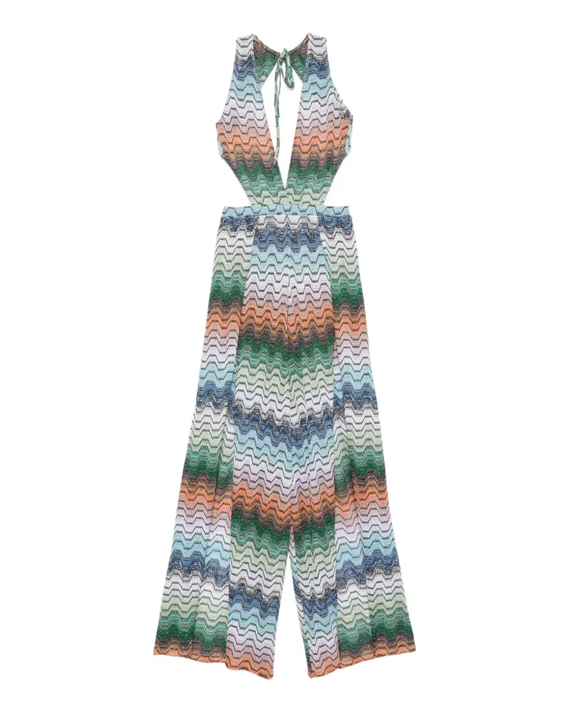 Missoni zigzap-pattern jumpsuit - Blau Blau