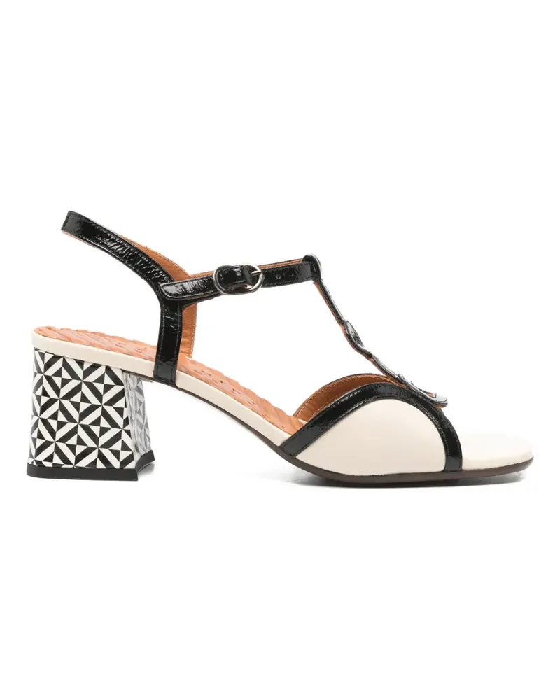 Chie Mihara T-strap patterned sandals - Nude Nude