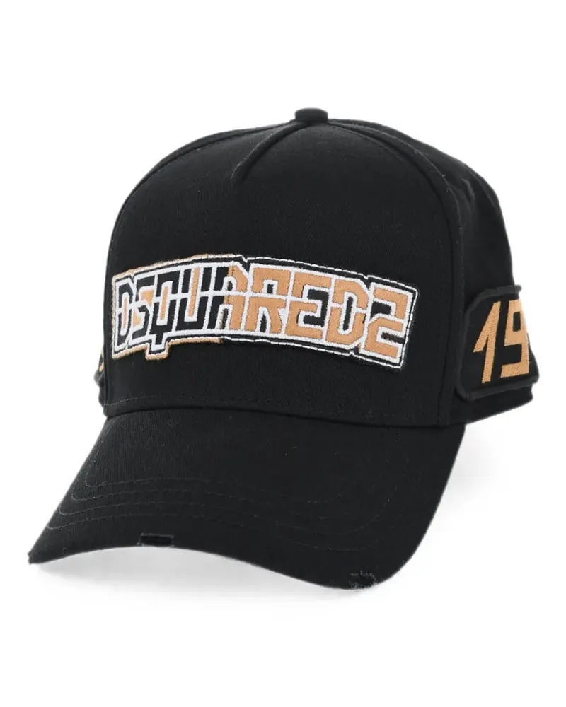 Dsquared2 logo-patch baseball cap - Schwarz Schwarz