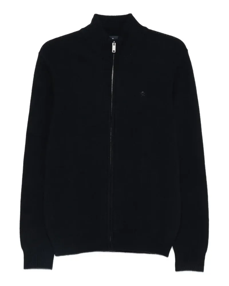 Hackett zipped knitted cardigan - Blau Blau