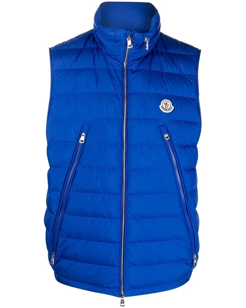 Moncler Gefütterte Albyt Weste - Blau Blau