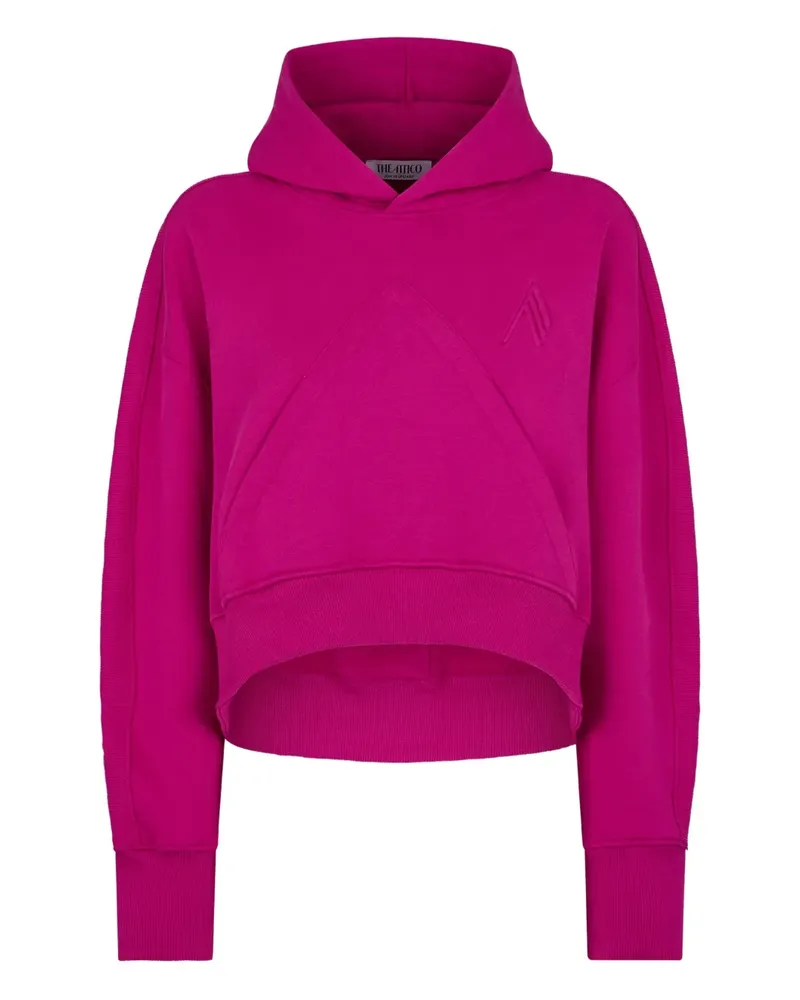 ATTICO geometric-yoke hoodie - Violett Violett
