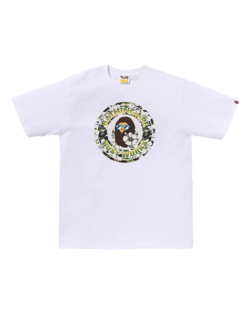 BAPE Busy Works graphic-print T-shirt - Weiß Weiß