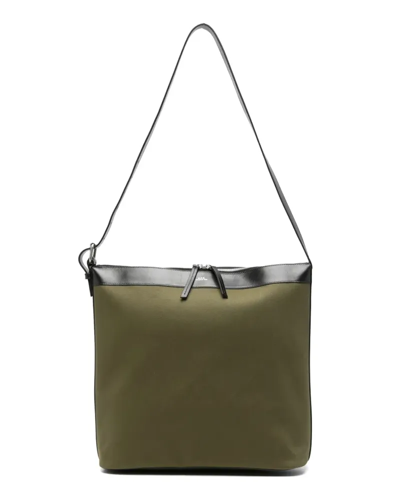 A.P.C. Zweifarbige Vera Schultertasche - Grün Grün