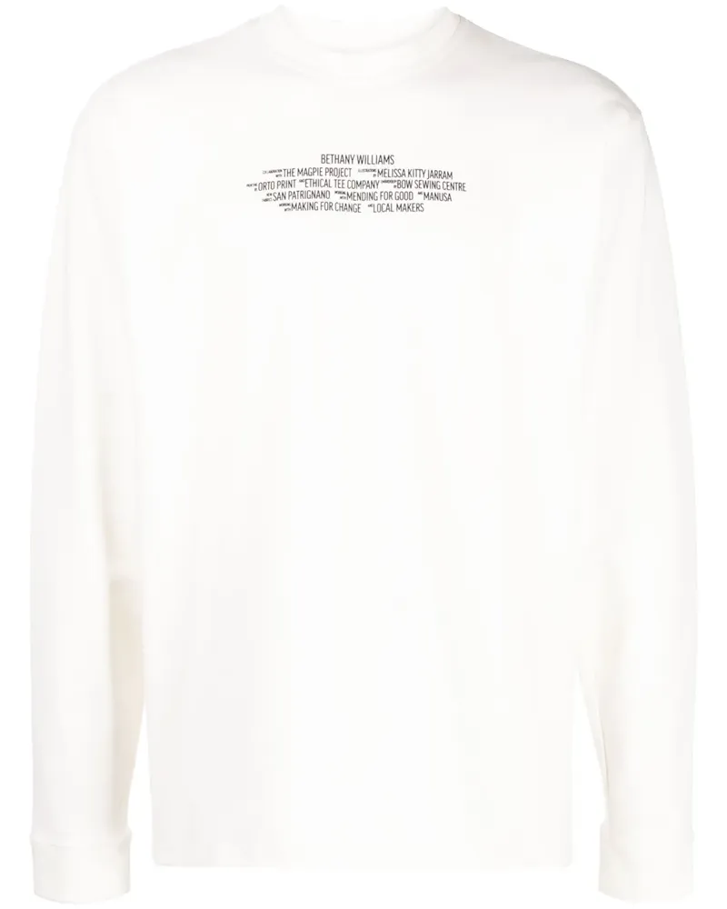 Bethany Williams Langarmshirt mit Logo-Print - Blau Blau